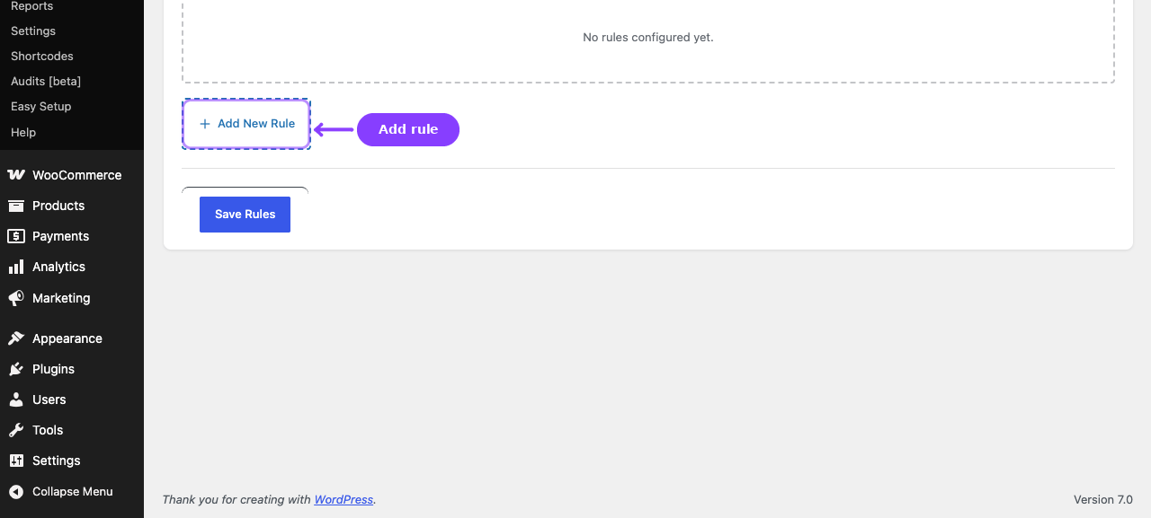 Login Limit tab — Add New Rule entry point